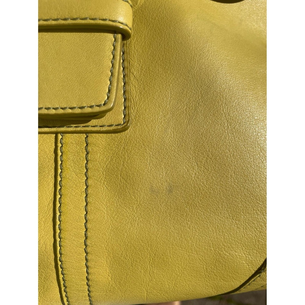 Vintage Coach Soho Shoulder Bag Pea Green 9480 Cowhide‎ Leather Y2K EUC - Picture 4 of 10